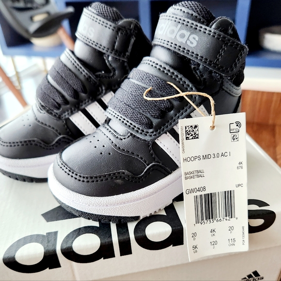 Adidas Boys Toddler Hoops Mid Shoes - Picture 2 of 6
